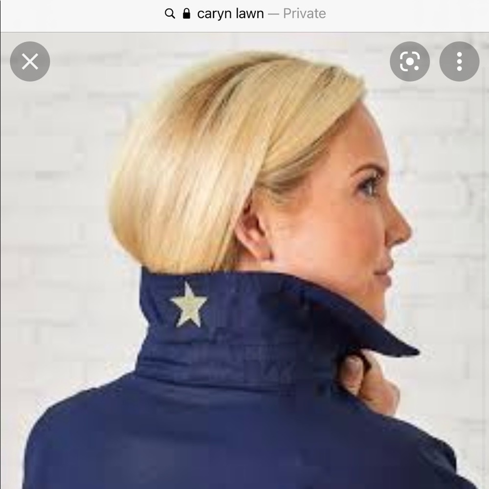 Caryn Lawn Navy Star-Collar Women's Sweatshirt